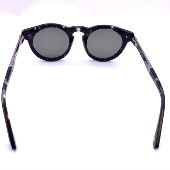 Pier Martino Sunglasses Black Marble Acetate & Leather Temples #8321-6 New HTF - Picture 13 of 14